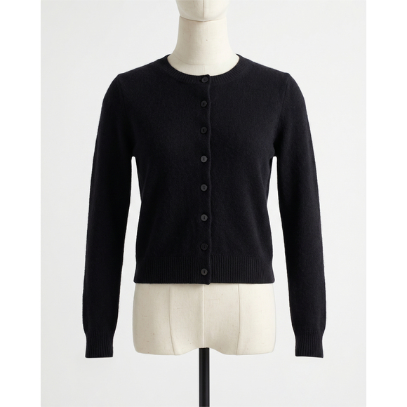 Quince Sweaters - Mongolian Cashmere Cropped Crewneck Cardigan